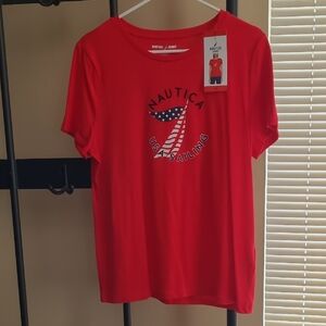 Nautica USA Sailing Red Tee